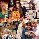 2 x SigyoJeom 208Pcs Halloween Stickers for Kids Teens Adults, Funny Halloween Decoration Stickers for Party Favors Games, Funny Vinyl Decals for Party Supplies