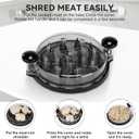Upgraded Chicken Shredder Tool Twist for Chicken Shredder with Removable Plate, Professional Visible Meat Shredder Machine,Transparent Cover, Ergonomic Handle, Anti-Slip Chicken Grinder