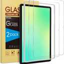 SPARIN 2 Pack Screen Protector for Samsung Galaxy Tab S10 FE/Tab S9 FE 5G 10.9 inch/Tab S9 11 inch, 9H Tempered Glass with Easy Installation Frame, S Pen Compatible/HD Clear/Anti Scratch