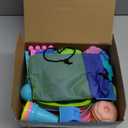 Collapsible Beach Toys for Kids Toddlers, 3 Foldable Buckets and Shovels Set, Sand Castle Building Kit, Ice Cream Travel Sand Toys for Sandbox & Mesh Bag, Beach Essentials for Boys Girls Age 3-10