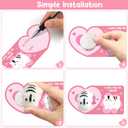 LEASEN 28 Pack Valentines Day Gifts for Kids, Mochi Squishies Party Favor Set with Valentines Animal Greeting Cards for Kids, Valentine's Day Classroom Exchange Gifts Set, School Prizes Party Favor