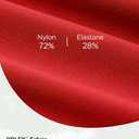 ODODOS 2-Pack High Waist Knee Length Workout Capris for Women, 14" Tummy Control Athletic Running Capri Leggings, Black+Red, Large (L)