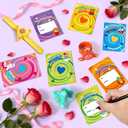 Shyling Valentines Day Gifts for Kids - 24 Pack Valentines Day Cards for Kids School with LED Light Up Fidget Spinner Slap, Valentines Party Favors Glow Toys for Kids Classroom Prize Exchange.