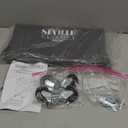 Seville Classics Large Commercial Heavy Duty Rolling Steel Frame Laundry Hamper Canvas Cart Bin, w/ Wheels for Hotel, Home, Closet, Bedroom (PATENTED), Gray, 18.1" D x 18.1" W