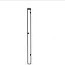 Sakugi Black Storage Shelves Accessories A - Bottom Tube *1, for USXHE635BL-5T
