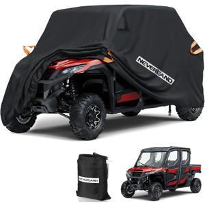NEVERLAND UTV Cover Heavy Waterproof Denier Oxford Cloth for Polaris RZR Yamaha Can-Am Defender Kawasaki Ranger Cover 4-6 Passenger Black, up to 154"L