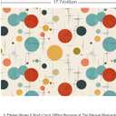 Modern Mid Century Placemats Set of 4 Washable Table Place Mats for Dining Kitchen Party Decor