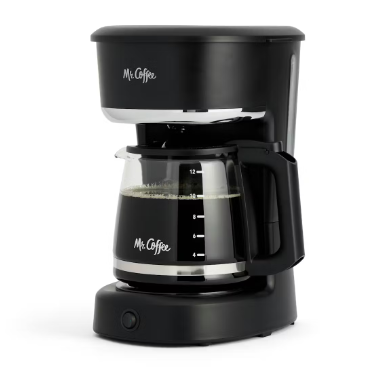 Mr. Coffee 12-Cup Switch Coffee Maker Black: Electric Drip Coffee Machine, 60 oz Capacity, Dishwasher-Safe Parts