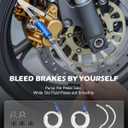 Orion Motor Tech 1 Pair Brake Bleeder Hose, 9pc One Way Check Valve Brake Bleeder Hose Set, Flexible PU Tubing with Steel Clamps & Dust Caps Universal for Cars and Motorcycles