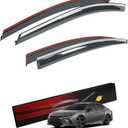 Sze Rain Guards Compatible with 2025 2026 Toyota Camry Side Window Deflectors Anti-Rain Window Visors with Tape 304 Stainless Steel TrimNoise Reduction & All-Weather Protection Outside Channel-4pcs