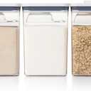 OXO Good Grips 6 Piece(3 Containers & 3 Scoops) Large Canister Set with Scoops, 4.4 qt each, White