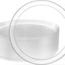 PLASTICPRO Plastic Party Plates Edge Collection Premium heavyweight Elegant Disposable Tableware Dishes (Clear, 8.6'' INCH PLATES)