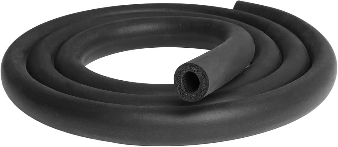 Storystore Pipe Insulation Foam Tube, 3/8" ID X 3/4" OD-6 Ft Pipe Insulation Freeze Protection Heat Preservation Foam Tube Grip Tubing for Guitar Rack, Utensils and Roof Rack (Black)