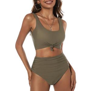 ZAFUL womens Bikini (Medium, Solid-gray)