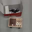 PRUNUS J-999 Retro Bluetooth Speaker,Vintage Decor,Mini Wireless Bluetooth Speaker,Cute Old Fashion Style Support USB/TF Card/AUX for Kitchen Desk Bedroom Office Party Outdoor(Yellow)