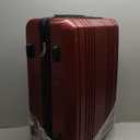 SHOWKOO Luggage Sets Expandable PC+ABS Durable Suitcase Double Wheels TSA Lock Red (20in24in28in)