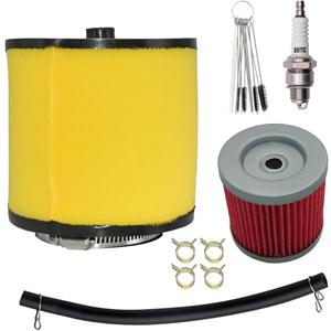 Air Filter kit 17254-HN5-670 for Honda TRX350 Foreman TRX400 TRX450 TRX500 Recon TRX250 Rancher TRX350 Rubicon TRX650 with Oil Filter & Spark Plug