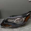 Headlights Assembly for 2012 2013 2014 Ford Focus S SE ST, Halogen Headlamp Assembly Head light with Bulb, Black Housing Amber Corner