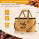 BBQ Blanket for Resting Meat, Large Capacity Resting Bag for Smoking & Barbecue, Reusable Brisket Blanket with Adjustable Shoulder Strap, Insulated Grilling Accessories for Steak, Beef, Turkey