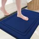Grandaily Memory Foam Bath Mat Rug 30x20, Ultra Soft, Non-Slip and Absorbent Bathroom Rugs, Machine Wash Dry, Comfortable Bath Carpet for Bathroom Floor, Tub and Shower, Navy Blue