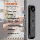 Smart Door Lock with 3D Face Recognition & Biometric Palm Vein: 8-in-1 Keyless Entry Door Lock with Camera & Video Doorbell, Alexa Compatible via Tuya App, Electronic Front Door Lock for Home Security