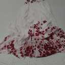 Afibi Women Floral Long Skirts Chiffon Summer Beach High Waisted Maxi Skirts Burgundy 2XL