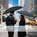 Compact Mini Windproof Travel Umbrella-UPF 50+ Sun & Rain Protection, Small Folding Design Fits in Pocket or Purse, Lightweight Portable with Case for Women, Men & Kids
