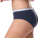Tommy Hilfiger Women's Cotton Logo Hipster Underwear 6-Pack, Navy/Red/Grey/Black/Grey/Navy, Medium (S)