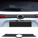 Car Accessories Tail Gate Grille Decoration Protector Guard Plate Fit For Toyota Highlander 2021 2022 2023 2024 2025 Rear Exterior Trunk Streamer Cover Trim (Black) ABS 1 PC
