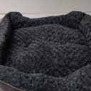 INVENHO Large Dog Bed for Large Medium Small Dogs, Rectangle Washable Orthopedic Dog Bed, Soft Calming Sleeping Puppy Bed Durable Pet Cuddler with Anti-Slip Bottom L(30"x24"x9") (Grey)