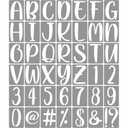 XANGEY 12 Inch Letter Stencils for Painting - 42 Pack Alphabet Letter Number Templates with Signs, Reusable Plastic Alphabet Stencils for Chalkboard Fabric Rock Wood Crafts Painting
