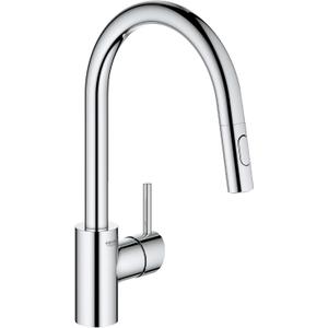 GROHE 32665003 Concetto Pull-Down Kitchen Faucet with Sprayer, 1.75 GPM, Chrome