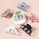 Hair Clips for Women 3.5 Inch Medium Hair Claw Clips for Girls Thin Thick Hair Matte Banana Jaw Clips Hair Accessories for Women (Light Colorful)