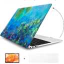Compatible with MacBook Pro 13 inch Art Case Skin, 2022, 2021, 2020-2018 Release A1708 Plastic Watercolor Hard Shell with Keyboard Cover & Screen Protector (Wisteria by Claude Monet)