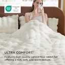 Bedsure Luxurious Faux Fur Duvet Cover King Size Set - Ultra Soft & Fluffy & Cozy & Warm - Elegant Shaggy Bubble Design Bedding with Duvet Cover and Pillow Shams, Coconut White (09 - Coconut White (No Comforter))