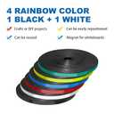 Magnetic Tape for Whiteboard in Classsroom&Office,Fine Line Gridding Tape 1/5",Teacher Supplies.Black/White/Red/Yellow/Blue/Green,Each 40 yd Per Roll(Total 240 Yards/720 Feet For Large Board)