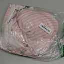 Bed Skirt Pink Stripes Bedskirt 16 Inch Drop Linen Classic Vertical Striped Elastic Wrap Around Bed Skirts Dust Ruffle for Queen Size Bed