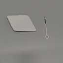 Front Bumper Tow Hook Cover for BMW 5 Series F10 F11 528i 535d 535i 550i Sedan Right Passenger Side Front Bumper Towing Eye Cap 2014-2016 51117332682 (Black)