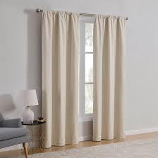 Mainstays Linen Look Blackout Curtain Panels, 1 Panel, Beige, 37X84