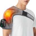 Cordless Shoulder Heating Pad with Massage, FSA Eligible, Shoulder Massager Wrap for Pain Relief, Hsa, 3 Heating Levels, 3 Vibrations, Perfect for Home Use, Office, Travel, Gift for Women Men