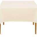 Lann's Linens - 54" Square Premium Tablecloth for Wedding/Banquet/Restaurant - Polyester Fabric Table Cloth - Ivory