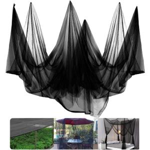 39x10Ft Mosquito Netting Garden Mesh Netting, Fly Bird Net Barrier Hunting Blind Plant Protecting Net, 3x12m Black (10x39FT)