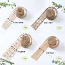 4 Rolls Burlap Ribbon Wired Natural Jute Burlap Lace 1.6-2 Inch x 16.4 Yard Wrapping Ribbon for Crafts, Big Bows, Spring Outdoor Decoration, Wedding Gift Wrapping, Wreath, Holiday Party DIY Home Decor