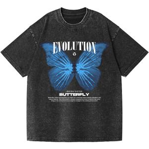 Mens Graphic Tees Vintage T-Shirts Oversized Y2K Streetwear Funny Shirt Short Sleeve Summer Tops Unisex S-5XL (Black, XL)