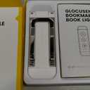 Glocusent USB Rechargeable Book Light, Portable Clip-on LED Reading Light, Reading Lights for Books in Bed with 3 Amber Colors & 5 Brightness Dimmable, Compact & Long Lasting, Perfect for Book Lovers (White)
