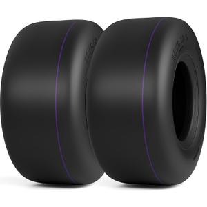 RONPOW 13x6.50-6 Tubeless Lawn Mower Tires, 13x6.5-6 Zero Turn Turf Tire, 4 Ply Rubber Smooth 13x6.50x6 Garden Tractor Tires for Residential and Commercial, 2Pack Tubeless, Load 480LBs