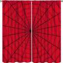 Super Hero Spider Web Boys Red Window Curtains for Kids Baby Room Bedroom Home Office Decor Decorations 42 x 45 Inch Decor