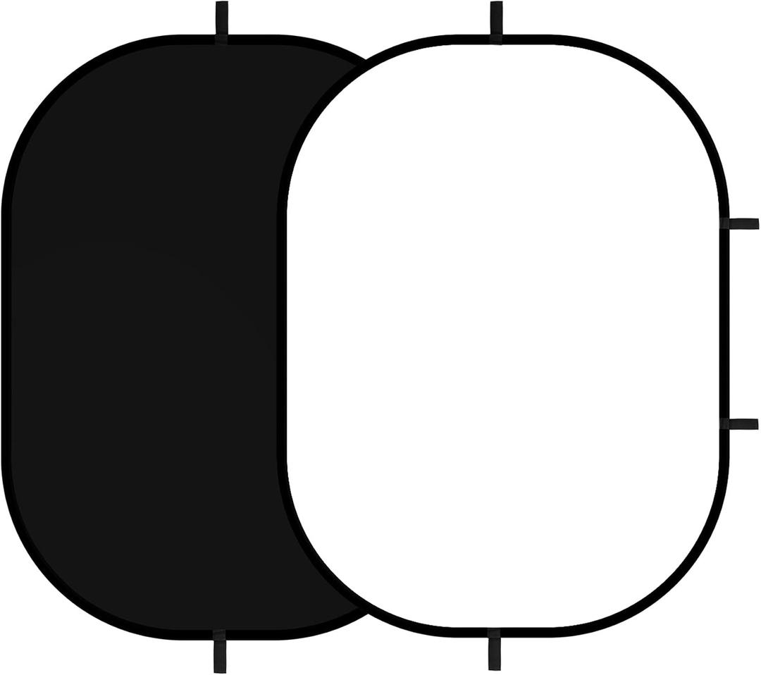 Selens Black White Backdrop 59 x 39.3 in Pop Up Collapsible Background
