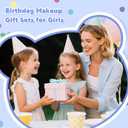 Glam Code Birthday Gift for Teen Girl, Makeup Kit for Teenager Girls, 24 Pcs Makeup Gift Set for Girls, Birthday Advent Calendar #Blue