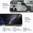 MOWIME Compatible with iPhone 16 Pro Max Case with Wrist Strap, Cute Floral Flower Shockproof Soft TPU Protective Cover for Women Girls, Slim Anti Scratch Case for iPhone 16 Pro Max 6.9 Inch, Black